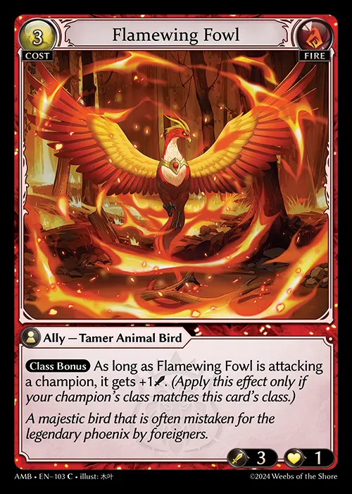 Flamewing Fowl — Mortal Ambition — Grand Archive TCG