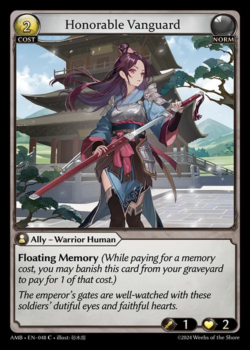 Honorable Vanguard — Mortal Ambition — Grand Archive TCG