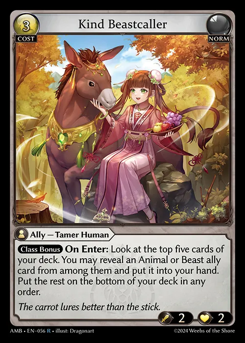 Kind Beastcaller — Mortal Ambition — Grand Archive TCG