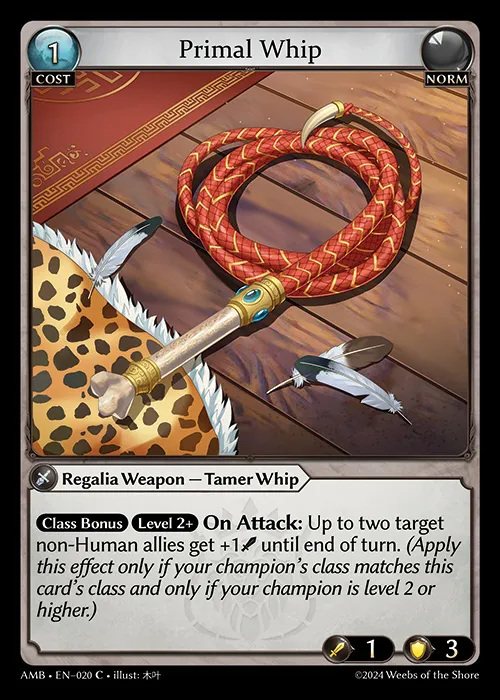 Primal Whip — Mortal Ambition — Grand Archive