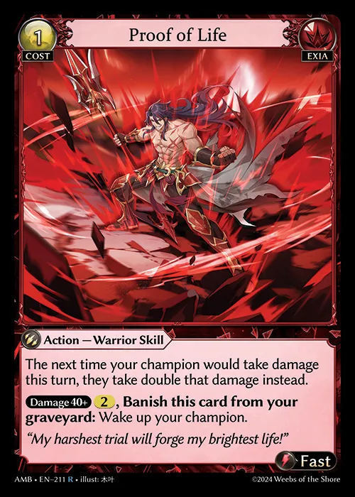Proof of Life — Mortal Ambition — Grand Archive