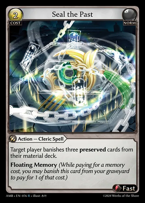 Seal the Past — Mortal Ambition — Grand Archive