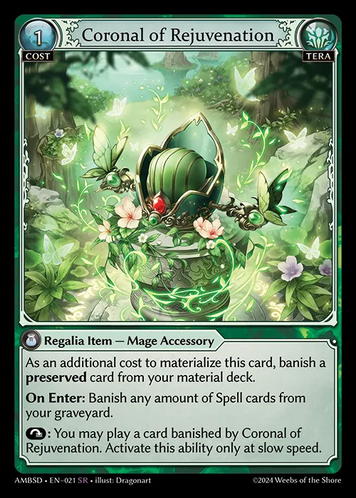 Coronal of Rejuvenation — Mortal Ambition Starter Decks — Grand Archive