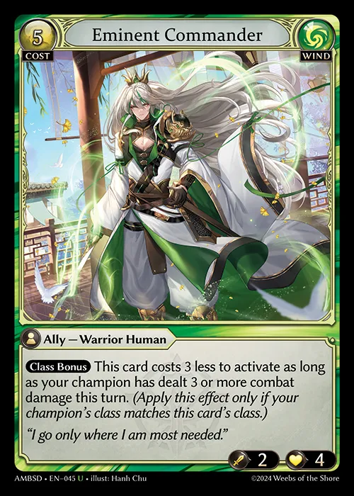 Eminent Commander — Mortal Ambition Starter Decks — Grand Archive