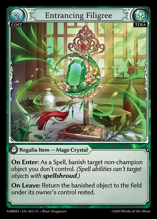 Entrancing Filigree — Mortal Ambition Starter Decks — Grand Archive