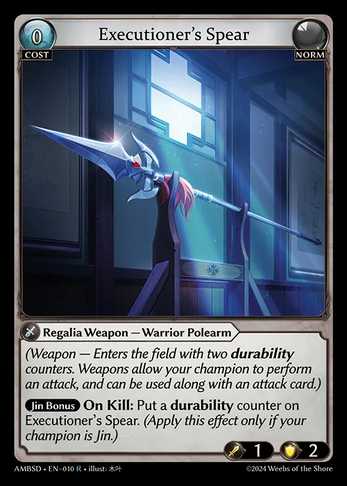 Executioner's Spear — Mortal Ambition Starter Decks — Grand Archive