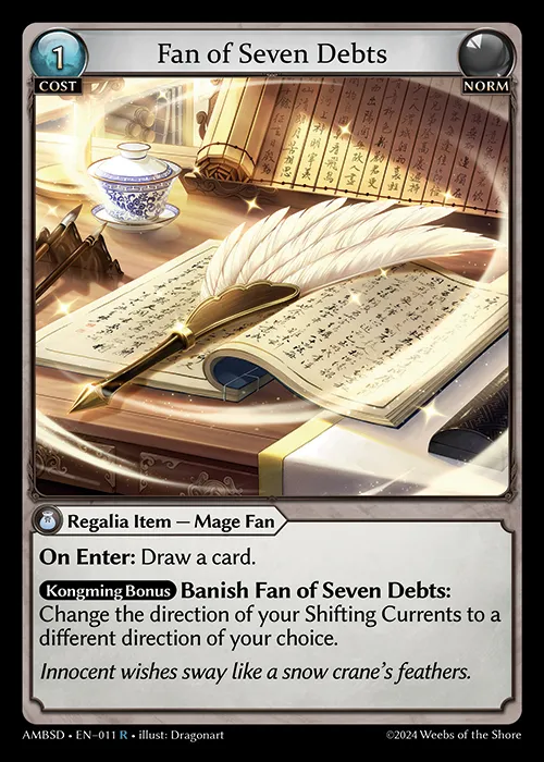 Fan of Seven Debts — Mortal Ambition Starter Decks — Grand Archive