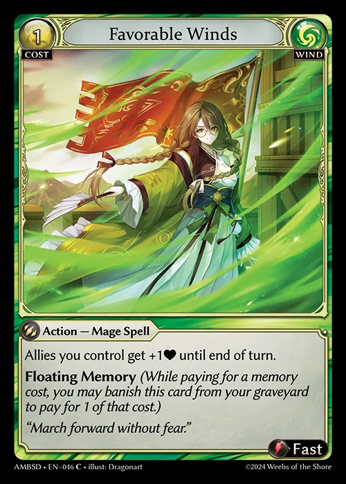 Favorable Winds — Mortal Ambition Starter Decks — Grand Archive