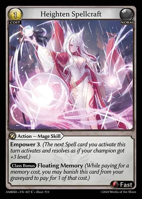 Heighten Spellcraft — Mortal Ambition Starter Decks — Grand Archive