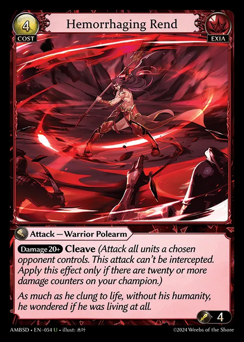 Hemorrhaging Rend — Mortal Ambition Starter Decks — Grand Archive