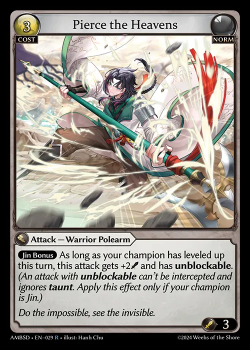 Pierce the Heavens — Mortal Ambition Starter Decks — Grand Archive