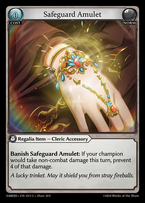 Safeguard Amulet — Mortal Ambition Starter Decks — Grand Archive