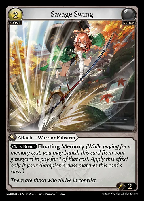 Savage Swing — Mortal Ambition Starter Decks — Grand Archive