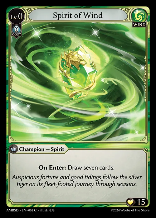 Spirit of Wind — Mortal Ambition Starter Decks — Grand Archive