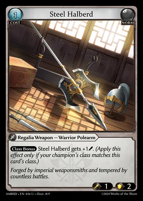 Steel Halberd — Mortal Ambition Starter Decks — Grand Archive