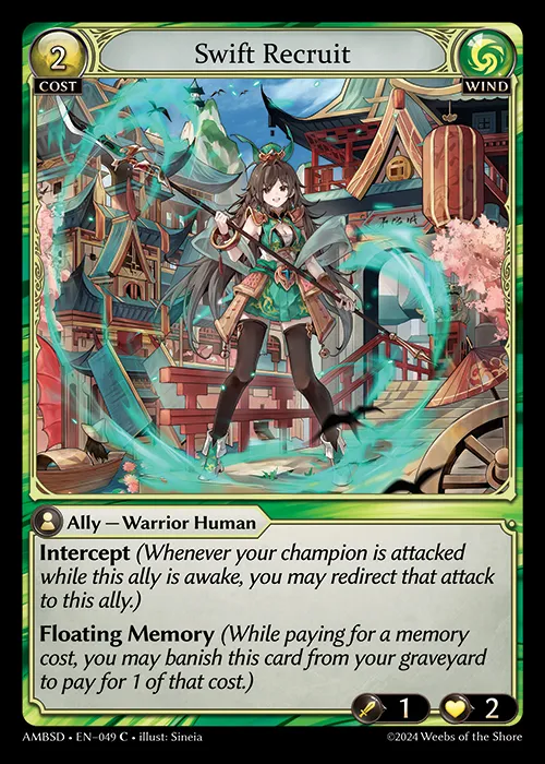 Swift Recruit — Mortal Ambition Starter Decks — Grand Archive