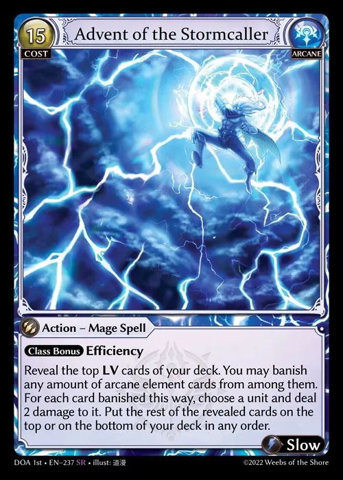Advent of the Stormcaller — Dawn of Ashes First Edition — Grand Archive