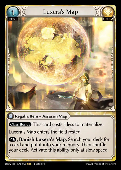 Luxera's Map — Dawn of Ashes First Edition — Grand Archive
