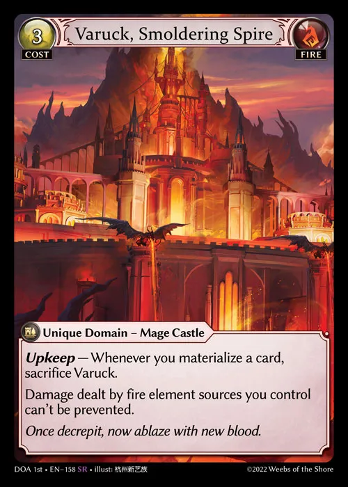 Varuck, Smoldering Spire from Dawn of Ashes First Edition - Grand Archive TCG