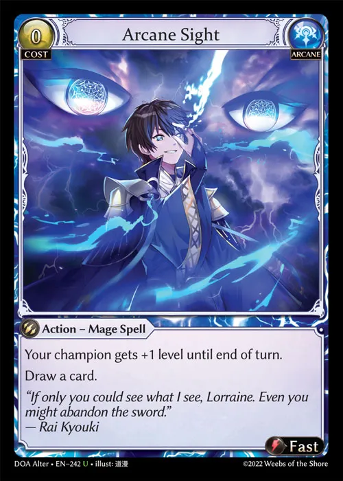 Arcane Sight — Dawn of Ashes Alter Edition — Grand Archive