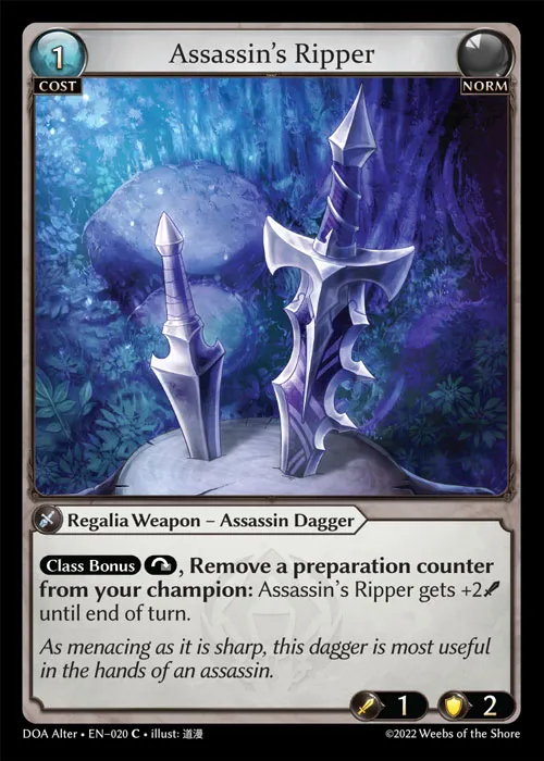 Assassin's Ripper — Dawn of Ashes Alter Edition — Grand Archive