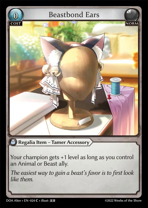 Beastbond Ears — Dawn of Ashes Alter Edition — Grand Archive