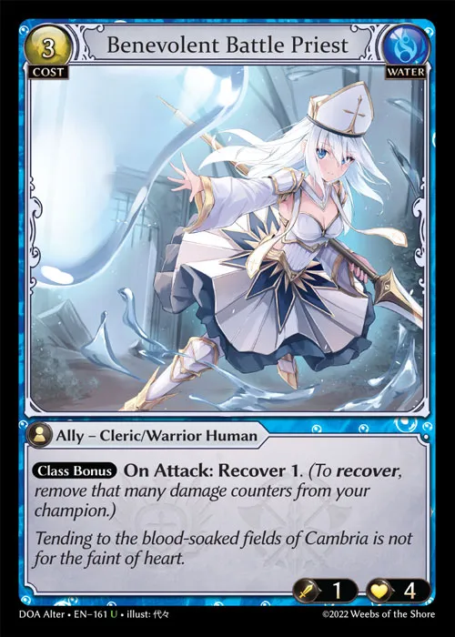 Benevolent Battle Priest — Dawn of Ashes Alter Edition — Grand Archive