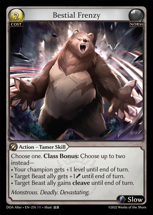 Bestial Frenzy — Dawn of Ashes Alter Edition — Grand Archive