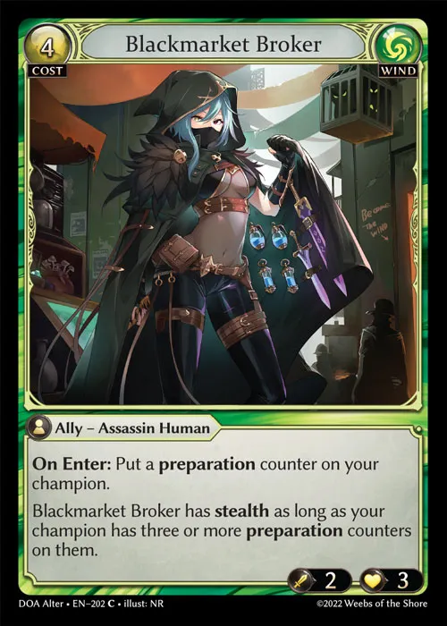 Blackmarket Broker — Dawn of Ashes Alter Edition — Grand Archive