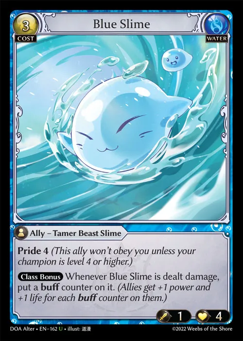 Blue Slime — Dawn of Ashes Alter Edition — Grand Archive