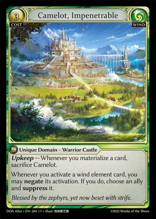 Camelot, Impenetrable — Dawn of Ashes Alter Edition — Grand Archive