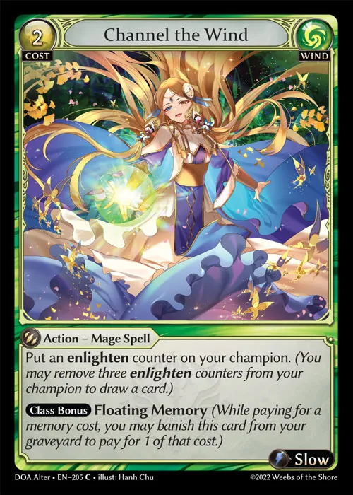 Channel the Wind — Dawn of Ashes Alter Edition — Grand Archive