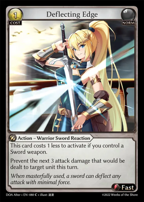 Deflecting Edge — Dawn of Ashes Alter Edition — Grand Archive