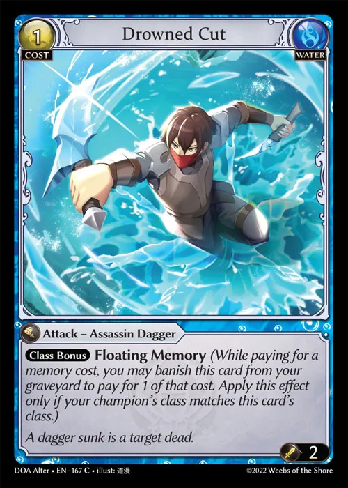 Drowned Cut — Dawn of Ashes Alter Edition — Grand Archive