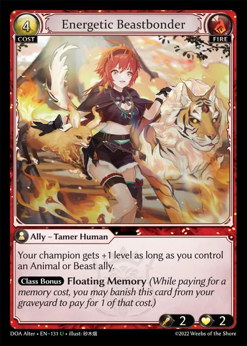 Energetic Beastbonder — Dawn of Ashes Alter Edition — Grand Archive