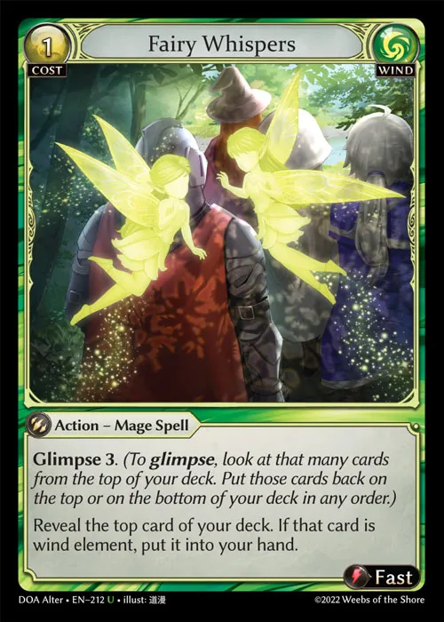 Fairy Whispers — Dawn of Ashes Alter Edition — Grand Archive TCG