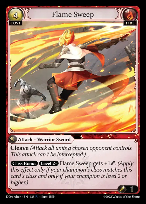 Flame Sweep — Dawn of Ashes Alter Edition — Grand Archive