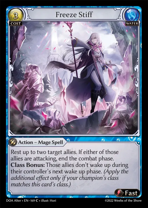 Freeze Stiff — Dawn of Ashes Alter Edition — Grand Archive