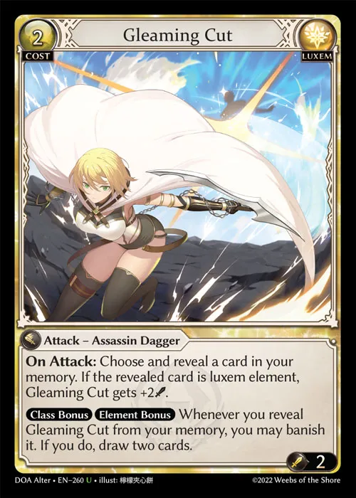 Gleaming Cut — Dawn of Ashes Alter Edition — Grand Archive