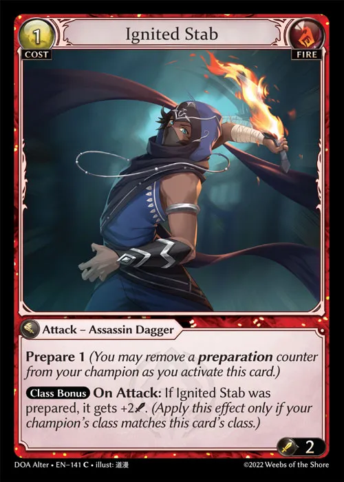 Ignited Stab — Dawn of Ashes Alter Edition — Grand Archive