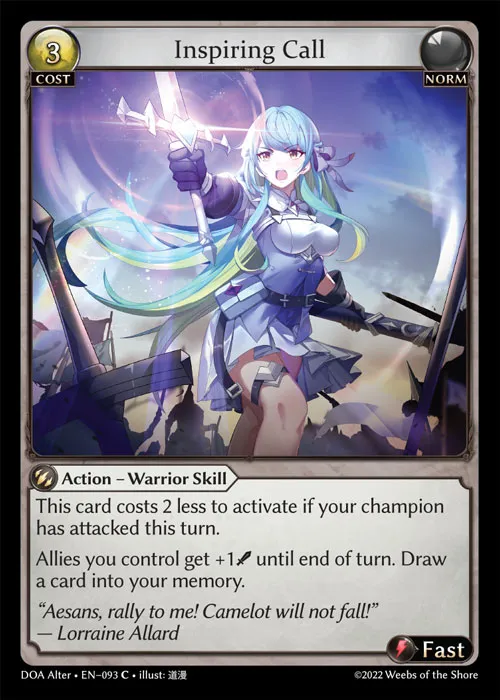 Inspiring Call — Dawn of Ashes Alter Edition — Grand Archive