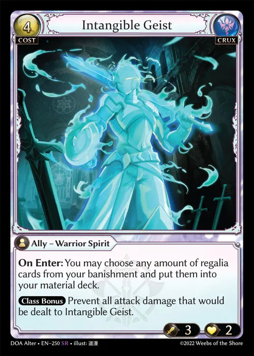 Intangible Geist — Dawn of Ashes Alter Edition — Grand Archive