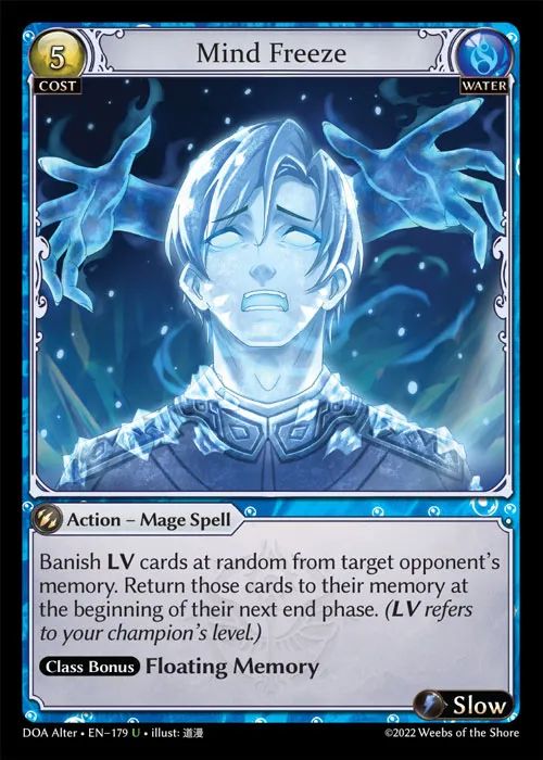 Mind Freeze — Dawn of Ashes Alter Edition — Grand Archive