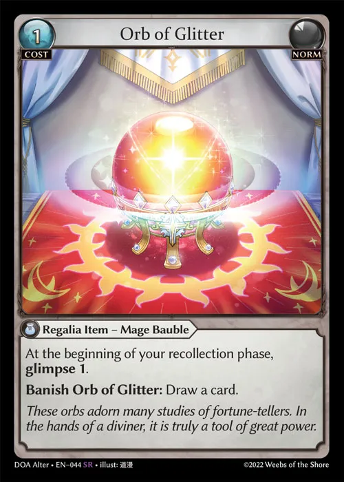 Orb of Glitter — Dawn of Ashes Alter Edition — Grand Archive