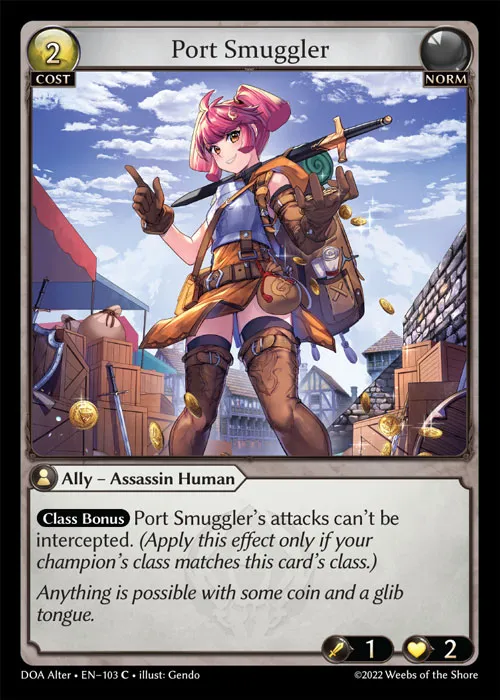 Port Smuggler — Dawn of Ashes Alter Edition — Grand Archive