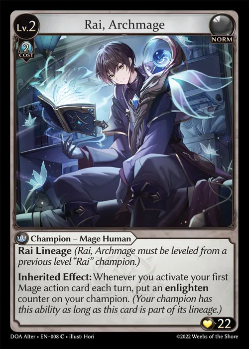 Rai, Archmage — Dawn of Ashes Alter Edition — Grand Archive