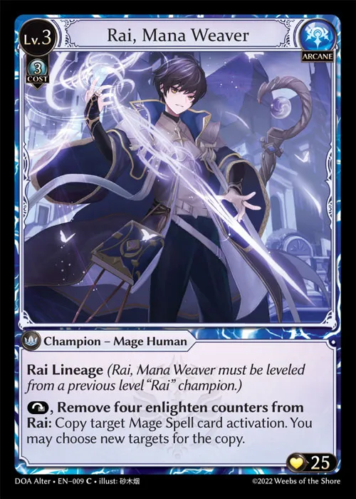 Rai, Mana Weaver — Dawn of Ashes Alter Edition — Grand Archive
