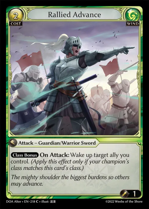 Rallied Advance — Dawn of Ashes Alter Edition — Grand Archive