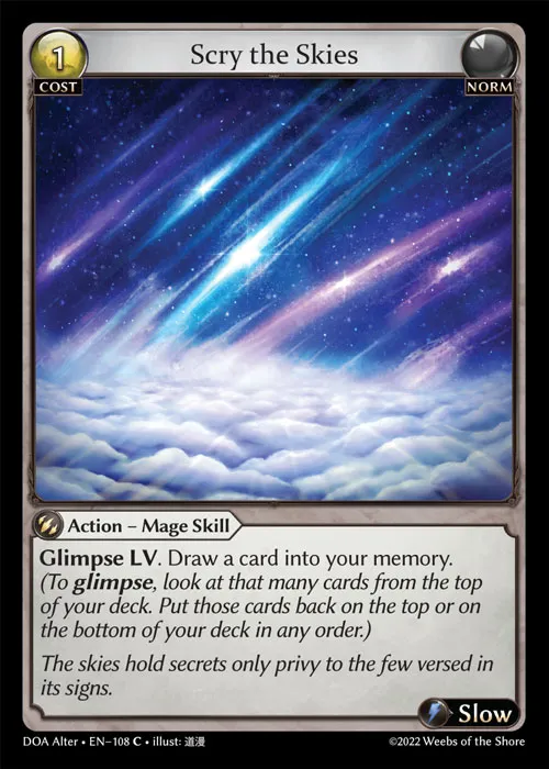 Scry the Skies — Dawn of Ashes Alter Edition — Grand Archive