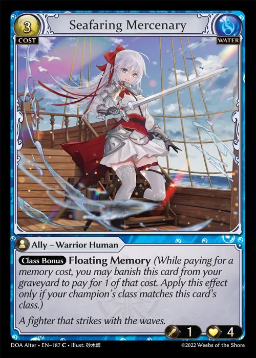 Seafaring Mercenary — Dawn of Ashes Alter Edition — Grand Archive